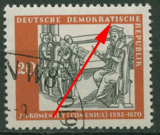 DDR 1958 300 J. Opera Didactica Omnia Mit Plattenfehler 644 F 34 Sonderstempel - Errors & Oddities