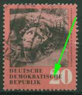 DDR 1958 Antike Kunstschätze Mit Plattenfehler 668 F 40 Gestempelt - Varietà E Curiosità