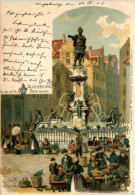 Augsburg- Augustus Brunnen - Litho - Augsburg