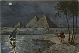 Egypt - Pyramides By Moonlight - Pyramids