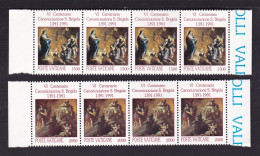 1991 Vaticano Vatican SANTA BRIGIDA 4 Serie Di 2 Valori Striscia MNH** Strip - Neufs