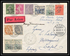 41463 1er Service Aerien Cherbourg Bale Basel MULLER N°270 80 Lettres Aviation Poste Aérienne Airmail Signé Zimmermann - 1927-1959 Covers & Documents