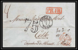 41072 Lettre LAC Allemagne (Deutschland) Coeln Prusse Par Valenciennes 1847 PR1R Taxe 8 + 75 Cette France Entree - Other & Unclassified