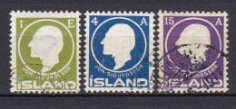 IS011B – ISLANDE – ICELAND – 1911 – JON SIGURDSSON – SG # 96-98-100 USED - Used Stamps