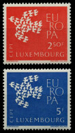 LUXEMBURG 1961 Nr 647-648 Postfrisch S03FEF6 - Unused Stamps