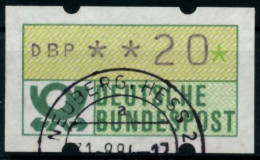 BRD ATM 1981 Nr 1-1-020 Gestempelt X9700B2 - Vignette [ATM]