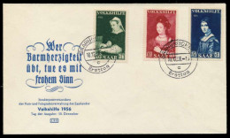 SAARLAND 1956 Nr 376-378 BRIEF FDC X78DCAE - Storia Postale