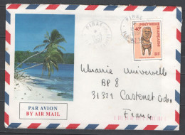 Polynésie Française N° 229 Seul Sur Lettre - Oblitération Pirae - Ile De Tahiti - Tikis - Statuettes De Bois - Covers & Documents