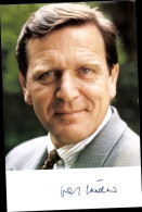 CPA Politiker Gerhard Schröder, Ehemaliger Bundeskanzler, Portrait, Autogramm - Figuren