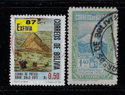 BOLIVIA 1987  SCOTT#325,741 USED - Bolivië