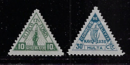 BOLIVIA 1938  POSTAGE DUE SCOTT#J8,J9  MH - Bolivië