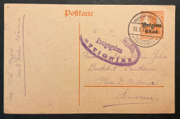 Postkaart Belgien 8 Cent - Waver-Wavre Belgien - Freigegeben OTTIGNIES - OC1/25 Governo Generale