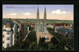 AK Wiesbaden, Luisenplatz Mit Kath. Kirche  - Wiesbaden