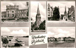 72863790 Biebrich Wiesbaden Schloss Kirche Strasse Rheinpartie Dampfer Wiesbaden - Wiesbaden