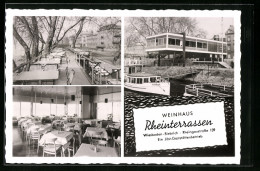 AK Wiesbaden-Biebrich, Gasthaus Und Weinhaus Rheinterrassen, Rheingaustrasse 139  - Wiesbaden