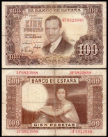 España - 100 Pesetas - Año 1953 - P145a - F - Andere & Zonder Classificatie