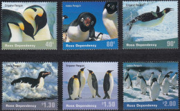 ROSS DEP. 2001 Penguins, Set Of 6 MNH - Fauna Antartica