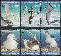 ROSS DEP. 1997 Antarctic Birds, Set Of 6 MNH - Fauna Antartica