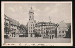 AK Jena, Marktplatz Mit Denkmal  - Jena