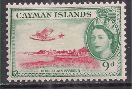 Cayman Islands 1953 QE2 9d Georgetown Harbour MM SG 157 ( J545 ) - Kaaiman Eilanden