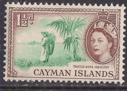 Cayman Islands 1953 QE2 1 1/2d Thatch Rope MM SG 151 ( K456 ) - Kaaiman Eilanden