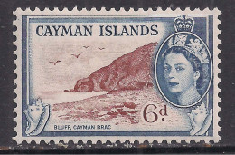 Cayman Islands 1953 QE2 6d Bluff Cayman Brac MM SG 156 ( J756 ) - Kaaiman Eilanden