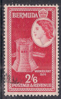 Bermuda 1953 - 62 QE2 2/-6d Scarlet Used SG 147 ( A1160 ) - Bermuda