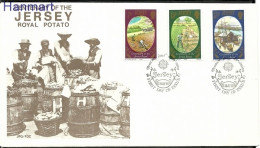 Jersey 1980 Mi 216-218 FDC  (FDC ZE3 JRS216-218) - Horses