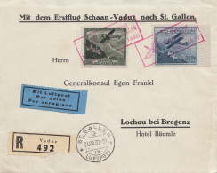 Liechtenstein: 1930: Erstflug Schaan-Vaduz/St. Gallen - Other & Unclassified