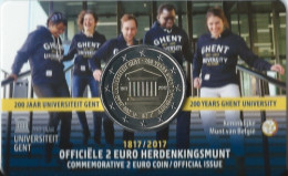 België/Belgique 2017 : X 2 Euro Coincard Universiteit Gent NL  ( X 10!) - België
