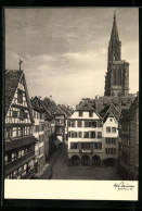 Foto-AK Friedrich Franz Bauer: Strassburg, Blick Vom Ferkelmarkt Zum Münster  - Otros & Sin Clasificación