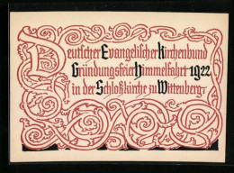 AK Ganzsache PP60C2: Wittenberg, Deutscher Evangelischer Kirchenbund, Gründungsfeier Himmelfahrt 1922 In D. Schlosski  - Cartoline