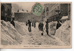 Carte Postale Ancienne Morez - L'Hiver. Grande Rue - Neige - Morez