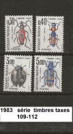 Taxes De 1983 Neuf** N° Taxe 109-112 - 1960-.... Mint/hinged