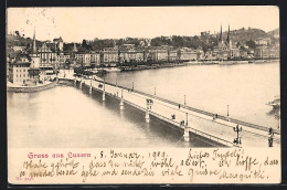 AK Luzern, Blick Auf Die Brücke  - Lucerne