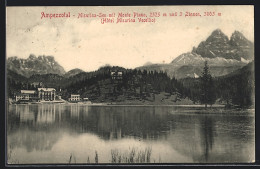 Cartolina Misurina, Misurina-See Mit Monte Piano Und 3 Zinnen  - Otros & Sin Clasificación