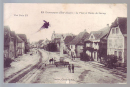 68 - DANNEMARIE - LA PLACE ET ROUTE DE CERNAY - ANIMÉE - - Mulhouse