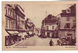 78 - MANTES-sur-SEINE - RUE NATIONALE - ANIMÉE - - Mantes La Jolie