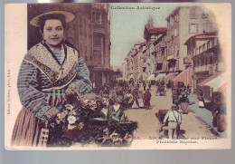 06 - NICE - MARCHÉ Aux FLEURS - FLEURISTE NICOISE - COLORISÉE - - Mercadillos