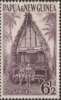 Papua New Guinea 1952 SG7 6½d Kiriwana Chief House MLH - Papoea-Nieuw-Guinea