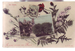 02 - LAON - FLEURS - JE VOUS ENVOIE CES FLEURS - COLORISÉE - - Laon