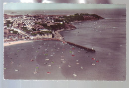 35 - CANCALE - LE PORT ET LA JETÉE VUE D'AVION - COLORISÉE - - Cancale