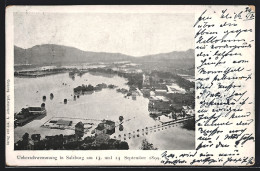 AK Salzburg, Hochwasser September 1899, Ansicht Aus Der Vogelschau  - Autres & Non Classés