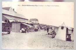 85 - SAINT GILLES-sur-VIE - La PLAGE Et LesCABINES - ANIMÉE - - Saint Gilles Croix De Vie