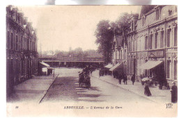 80 - ABBEVILLE - AVENUE De La GARE - ATTELAGE - ANIMÉE - - Abbeville