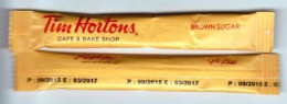 Stick De Sucre " TIM HORTONS Café - BROWN SUGAR " DUBAI Emirats Arabes Unis (scann Recto-verso) [S124]_Di208 - Sugars