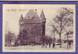 BELGIQUE - BRUXELLES - PORTE De HAL - TRAMWAYS - ANIMÉE - - Monumentos, Edificios