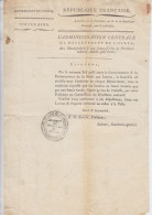 Circulaire Datée 18 Thermidor An 6 De LIEGE Pour FLERON - Concerne Un Bail Pasé Entre Le Gouvernement Et Les Entrepreneu - Decrees & Laws