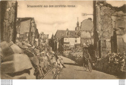 VERDUN CARTE ALLEMANDE  STRASSENBILD  FELDPOST VOIR LES 2 SCANS - Verdun