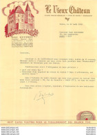 DOCUMENT COMMERCIAL LE VIEUX CHATEAU RENE GUYENET A LAVIGNY JURA - 1950 - ...